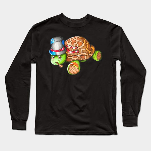 Flying High As A Tortoise (BLKB) Long Sleeve T-Shirt by MB's Workshop